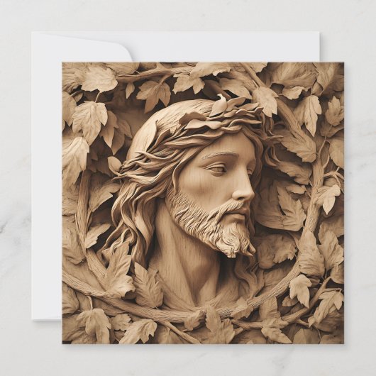 Carte de voeux de Jésus Carving (Devant)