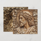 Carte de voeux de Jésus Carving (Devant / Derrière)