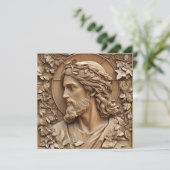 Carte de voeux de Jésus Carving (Debout devant)