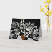 carte de voeux de jeu d'échecs (Fleur jaune)