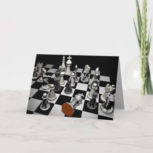 carte de voeux de jeu d'échecs (Devant)