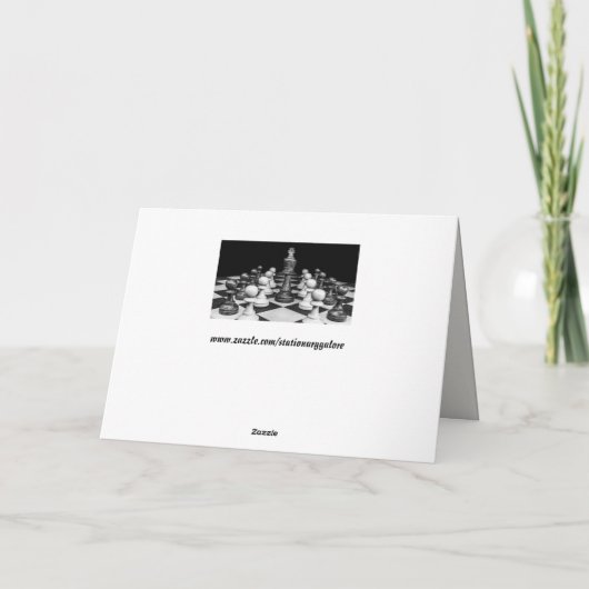 carte de voeux de jeu d'échecs (Dos)