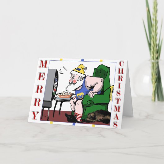 Carte de voeux de jeu père Noël (Devant)