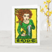 Carte de voeux de jeune mariée (Fleur jaune)