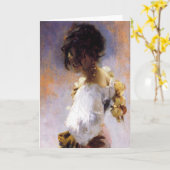 Carte de voeux de John Singer Sargent Rosina (Fleur jaune)