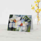 Carte de voeux de jonquilles avec l'enveloppe (Fleur jaune)