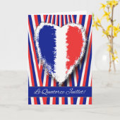 Carte de voeux de jour de bastille en français (Fleur jaune)