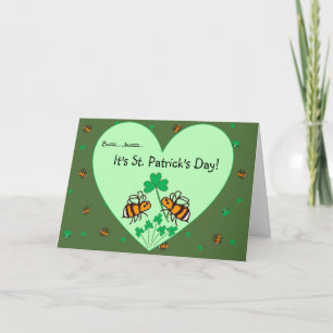 Carte de voeux de jour de BuzzAboutBees St Patrick