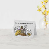 Carte de voeux de jour de chien amusant (Fleur jaune)