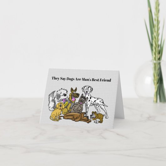 Carte de voeux de jour de chien amusant (Devant)