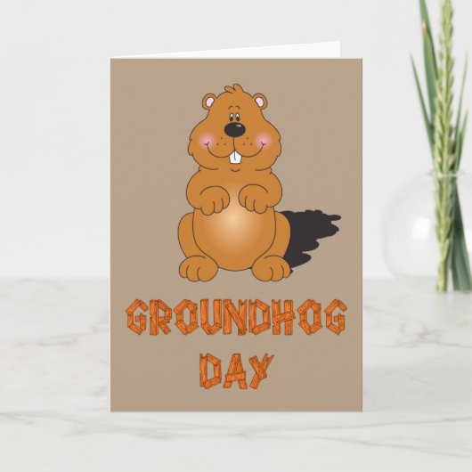 CARTE DE VOEUX DE JOUR DE GROUNDHOG (Devant)