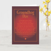 Carte de voeux de jour de Groundhog (Fleur jaune)