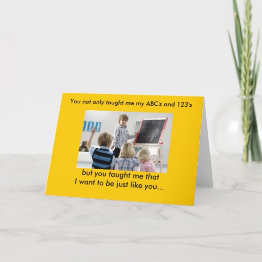 Carte de voeux de jour de l'enseignant 4 (Devant)