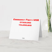 Carte de voeux de jour de mai (Dos)