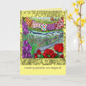 Carte de voeux de jour de mères de jardin de pays (Fleur jaune)