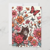 carte de voeux de jour de naissance avec livre de (Dos)