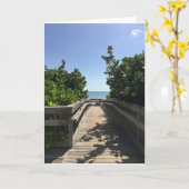 Carte de voeux de jour de plage (Fleur jaune)