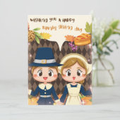 Carte de vœux de jour de Thanksgiving (Debout devant)