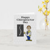 Carte de voeux de jour pour chiropraticien masculi (Fleur jaune)