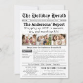 Carte de vœux de journal de vacances drôle Famille (Devant)