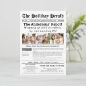 Carte de vœux de journal de vacances drôle Famille (Debout devant)