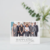 Carte de vœux de joyeuses fêtes avec photo du pers (Debout devant)