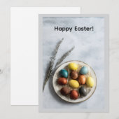 Carte de vœux de Joyeuses Pâques (Devant / Derrière)