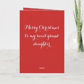 carte de voeux de Joyeux Noël (Dos)