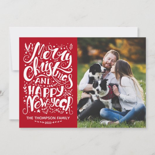 Carte de vœux de Joyeux Noël et Bonne Année (Devant)