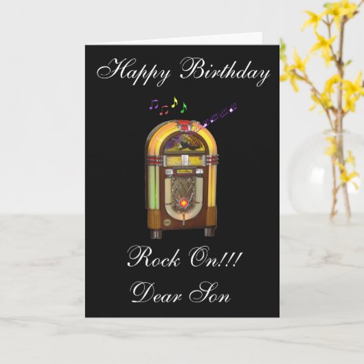 CARTE DE VOEUX DE JUKE-BOX DE WURLITZER (Fleur jaune)