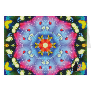 Carte de voeux de kaléidoscope d'halogène