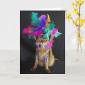 Carte de voeux de Kitteh de mardi gras, enveloppe (Fleur jaune)
