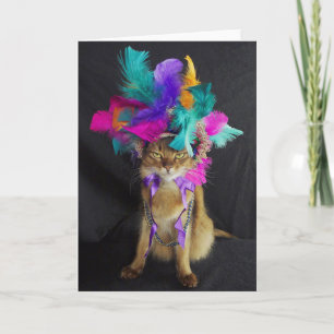 Carte de voeux de Kitteh de mardi gras, enveloppe