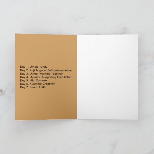 Carte de voeux de Kwanzaa (Intérieur)