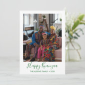 Carte de vœux de Kwanzaa avec photo (Debout devant)