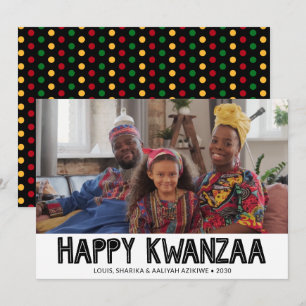 Carte de vœux de Kwanzaa avec photo