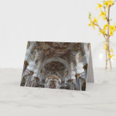 carte de voeux de la cathédrale baroque allemande (Fleur jaune)