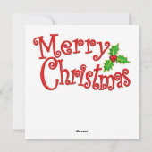 Carte de voeux de la Chouette de Noël (Dos)