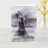 Carte de voeux de la dame d'Avalon (Fleur jaune)