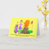 Carte de voeux de la dame de golf - "Fers dans le  (Fleur jaune)