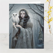 Carte de voeux de la déesse d'Imaginaire Yuletide (Fleur jaune)