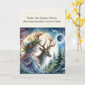 Carte de vœux de la déesse du solstice d'hiver et (Fleur jaune)