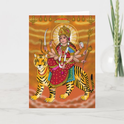Carte de voeux de la déesse Durga (Devant)