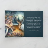 Carte de voeux de la déesse et du cerf solstice d' (Intérieur)