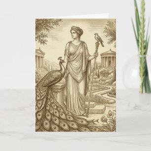 Carte de vœux de la déesse grecque Héra