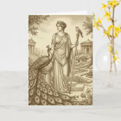 Carte de vœux de la déesse grecque Héra (Fleur jaune)