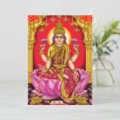 Carte de voeux de la déesse Lakshmi (Debout devant)