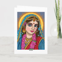 Carte de voeux de la déesse Radha | Divin Hindu De