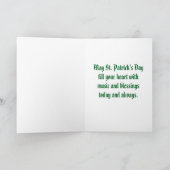 Carte de vœux de la demoiselle irlandaise avec vio (Intérieur)