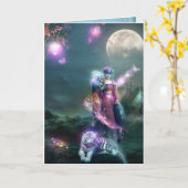 Carte de voeux de la fable de l'harmonie (Fleur jaune)